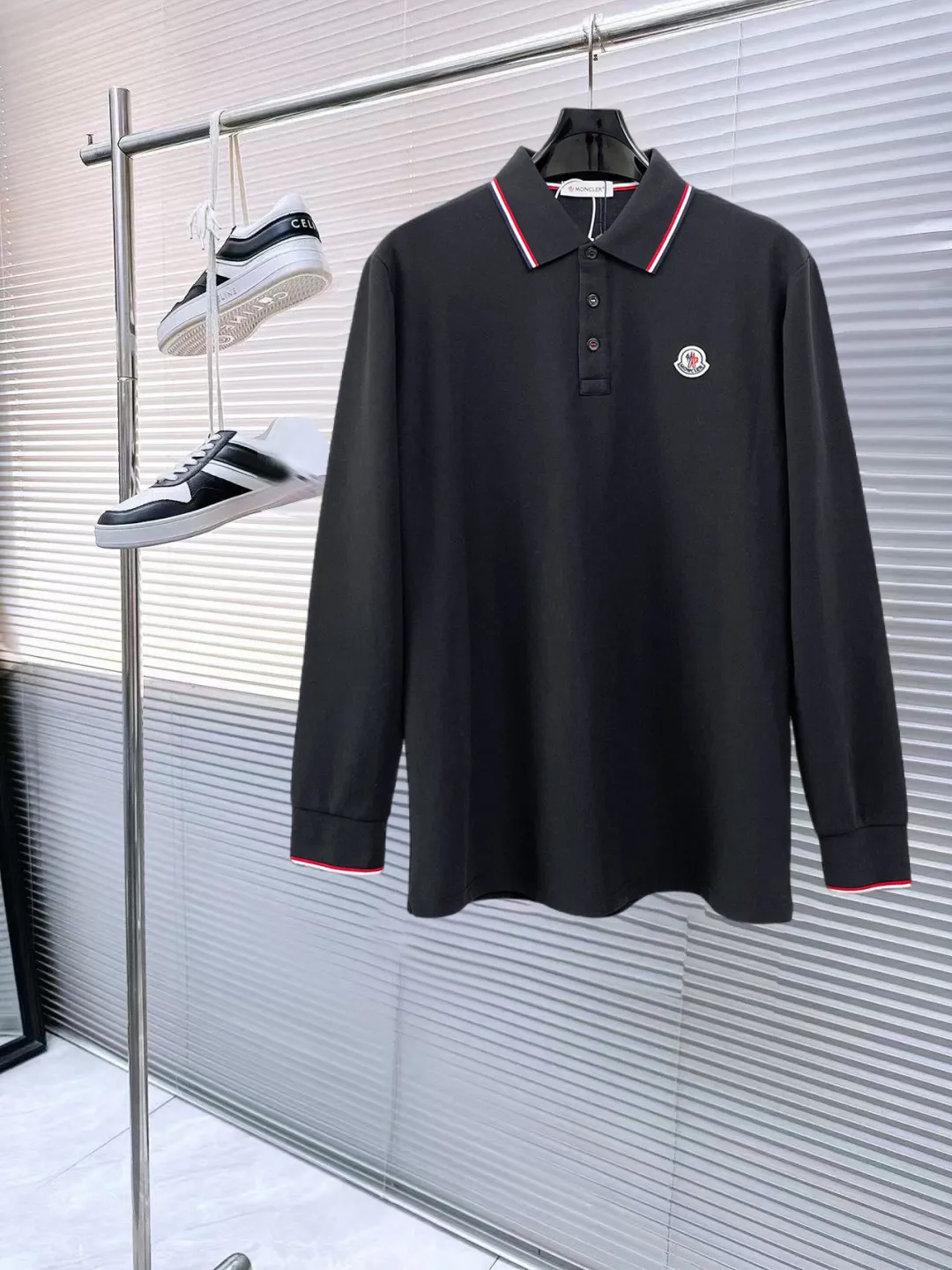 MONCLER New Arrival Polo Same Style 260 ， Factory New Arrival Versatile : Black White Royal Blue Gray Size：S-XXL